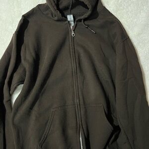 Gildan Men's Zip Up Black Sweater